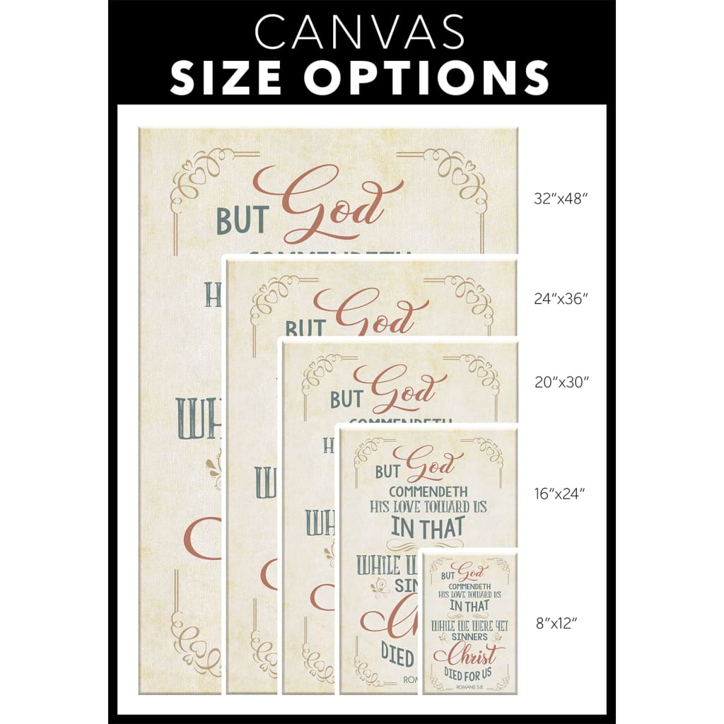 While We Were Yet Sinners Romans 58 Kjv Canvas Wall Art - Christian Canvas Prints - Bible Verse Canvas