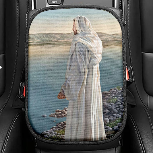 White Jesus Seat Box Cover 5, Jesus Portrait, Jesus Car Interior Accessories