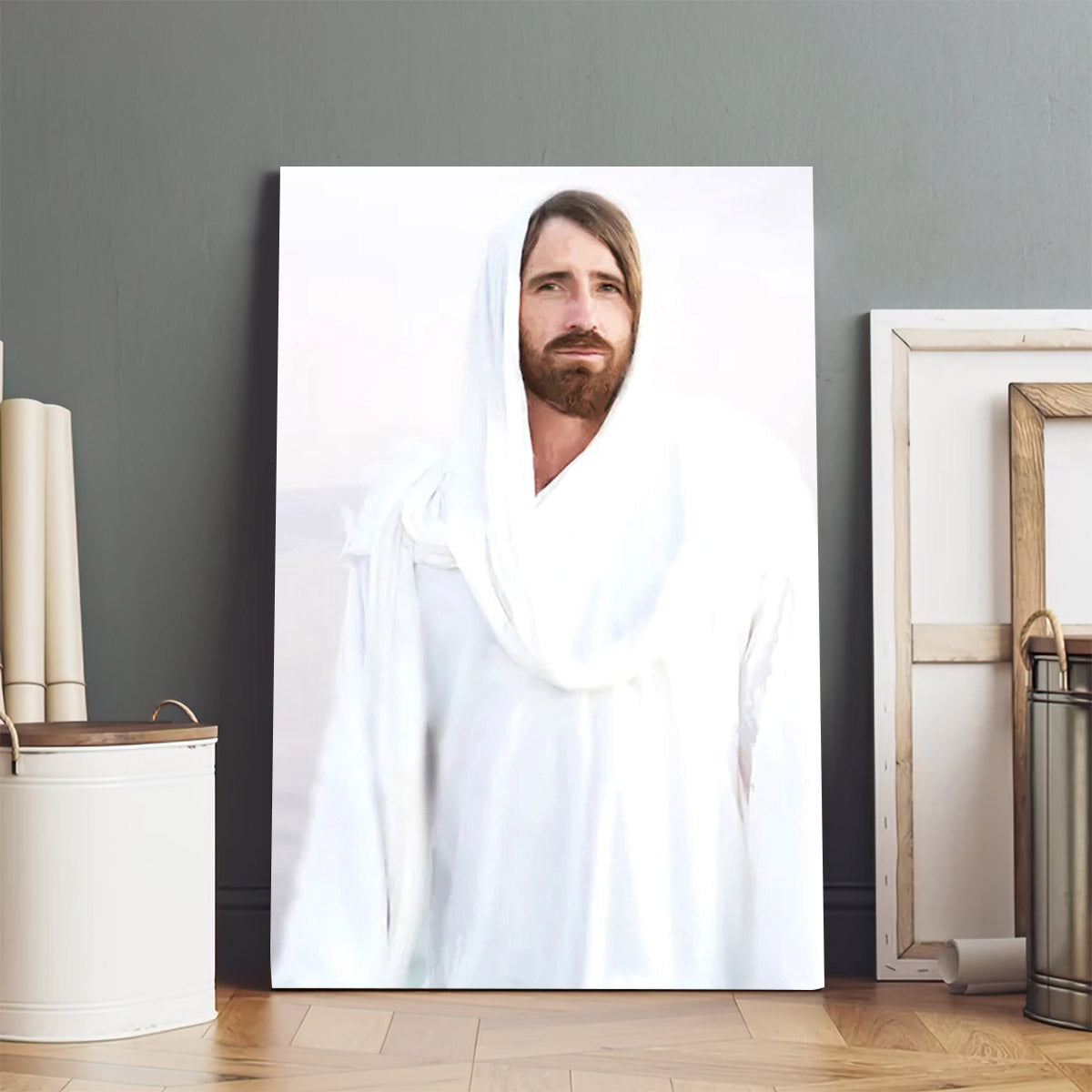 Whited-Out Image Of Jesus Canvas Pictures - Jesus Christ Art - Christian Canvas Wall Art