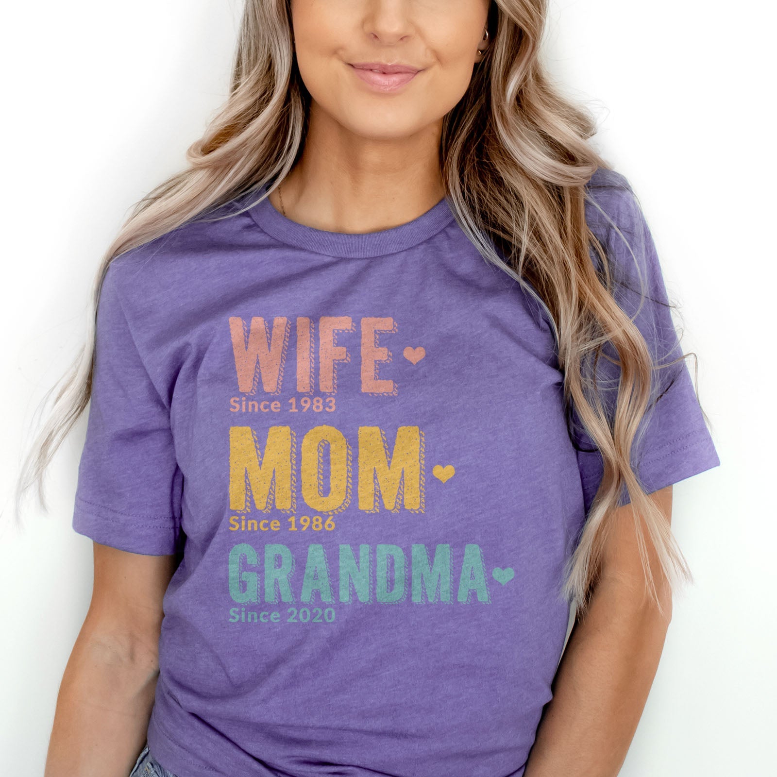 Wife Mom Grandma Since Personalized Tee Shirts For Women - Christian Shirts for Women - Religious Tee Shirts