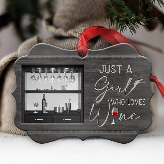 Wine Lover Wood Style Ornament - Christmas Ornament - Ciaocustom