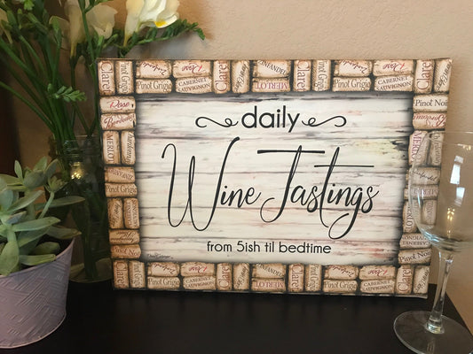 Wine Tastings Daily Canvas Wall Art - Christian Wall Decor - Religious Gift