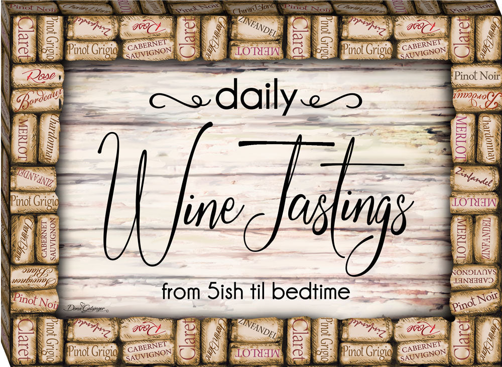 Wine Tastings Daily Canvas Wall Art - Christian Wall Decor - Religious Gift