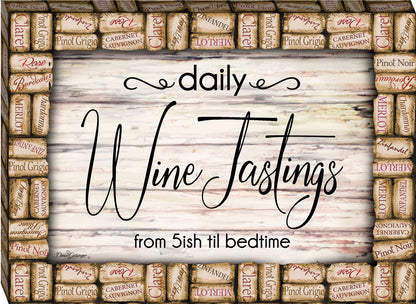 Wine Tastings Daily Canvas Wall Art - Christian Wall Decor - Religious Gift