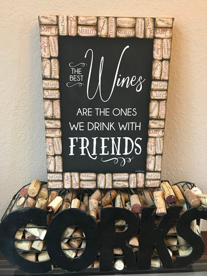 Wine With Friends Canvas Wall Art - Christian Wall Decor - Religious Gift