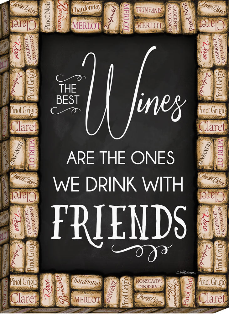 Wine With Friends Canvas Wall Art - Christian Wall Decor - Religious Gift