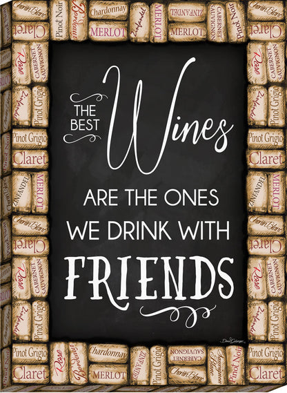 Wine With Friends Canvas Wall Art - Christian Wall Decor - Religious Gift