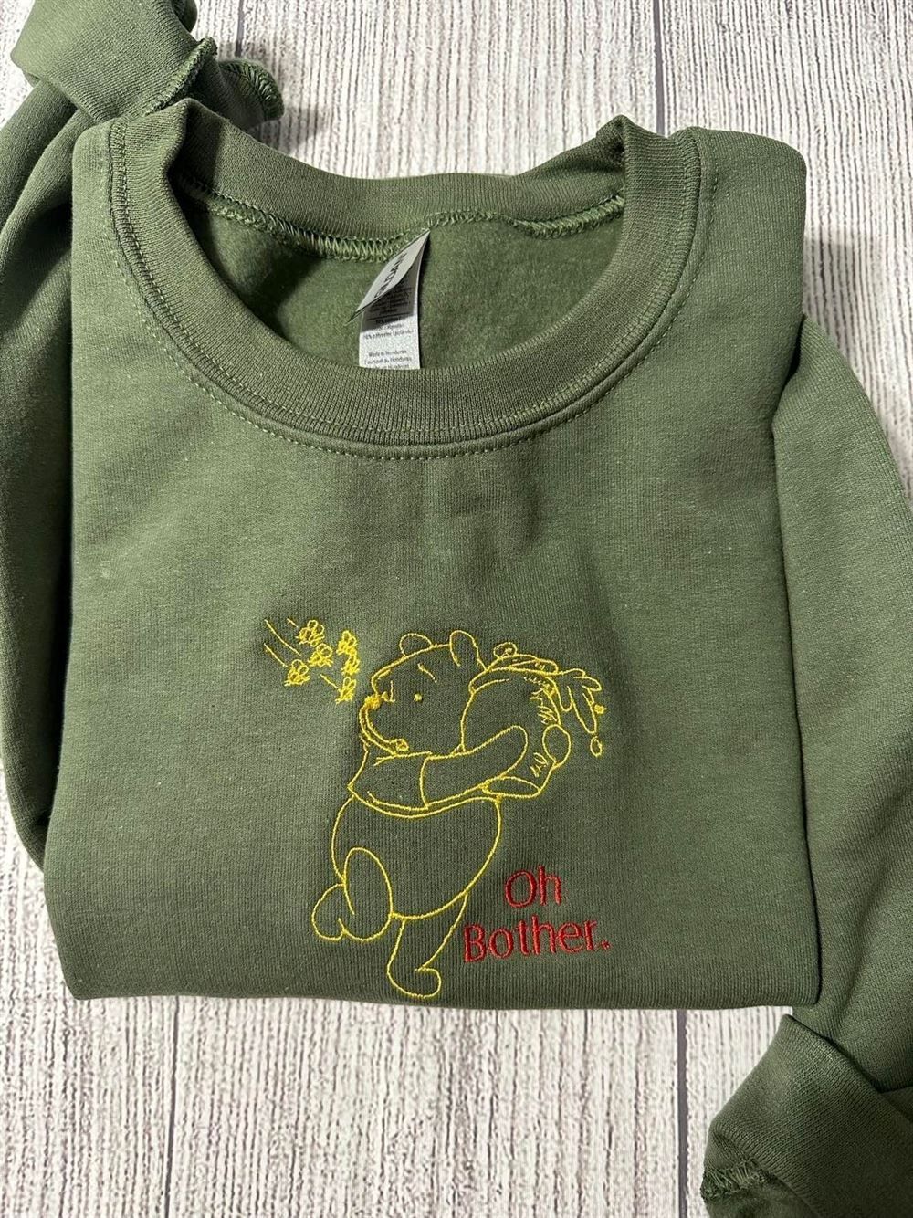 Winnie The Pooh Embroidered Sweatshirt, Women's Embroidered Sweatshirts