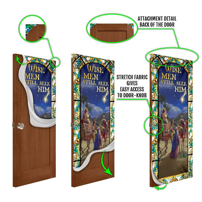 Wise Men Still Seek Him Three Kings Day Door Cover - Religious Door Decorations - Christian Home Decor