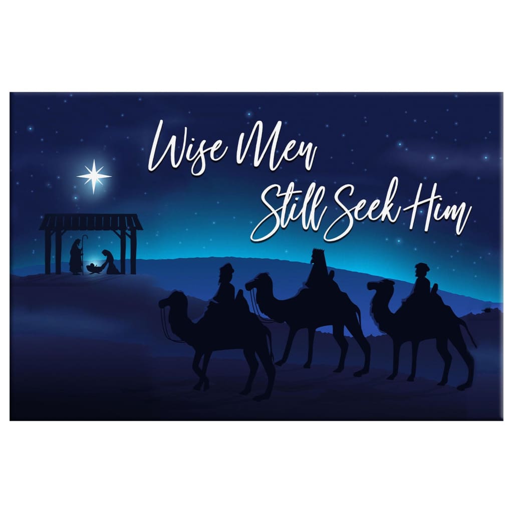 Wise Men Still Seek Him Wall Art Canvas, Christian Christmas Wall Decor - Religious Wall Decor