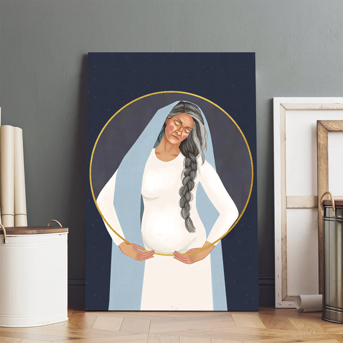 Wise Mother Divine Feminine  Heavenly Mother - Jesus Painting On Canvas - Art For Wall