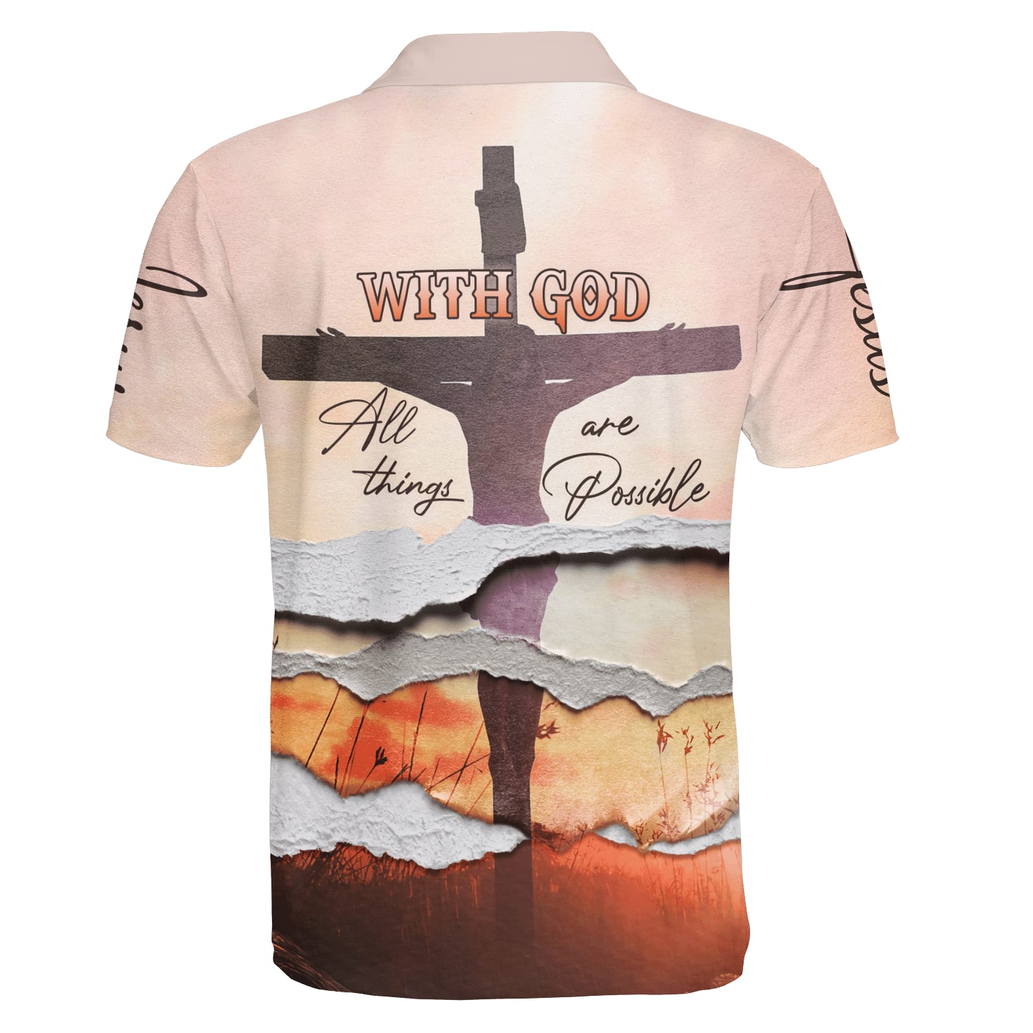 With God All Things Are Possible Polo Shirt - Christian Shirts & Shorts