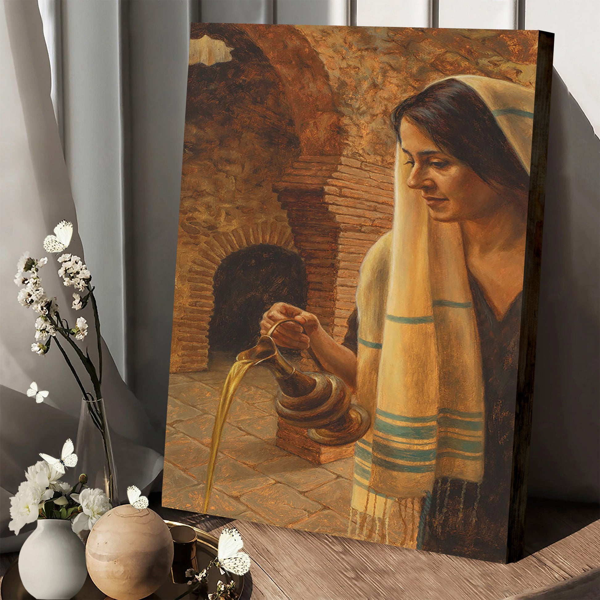 Woman At The Well 1 Canvas Wall Art - Gift For Mom