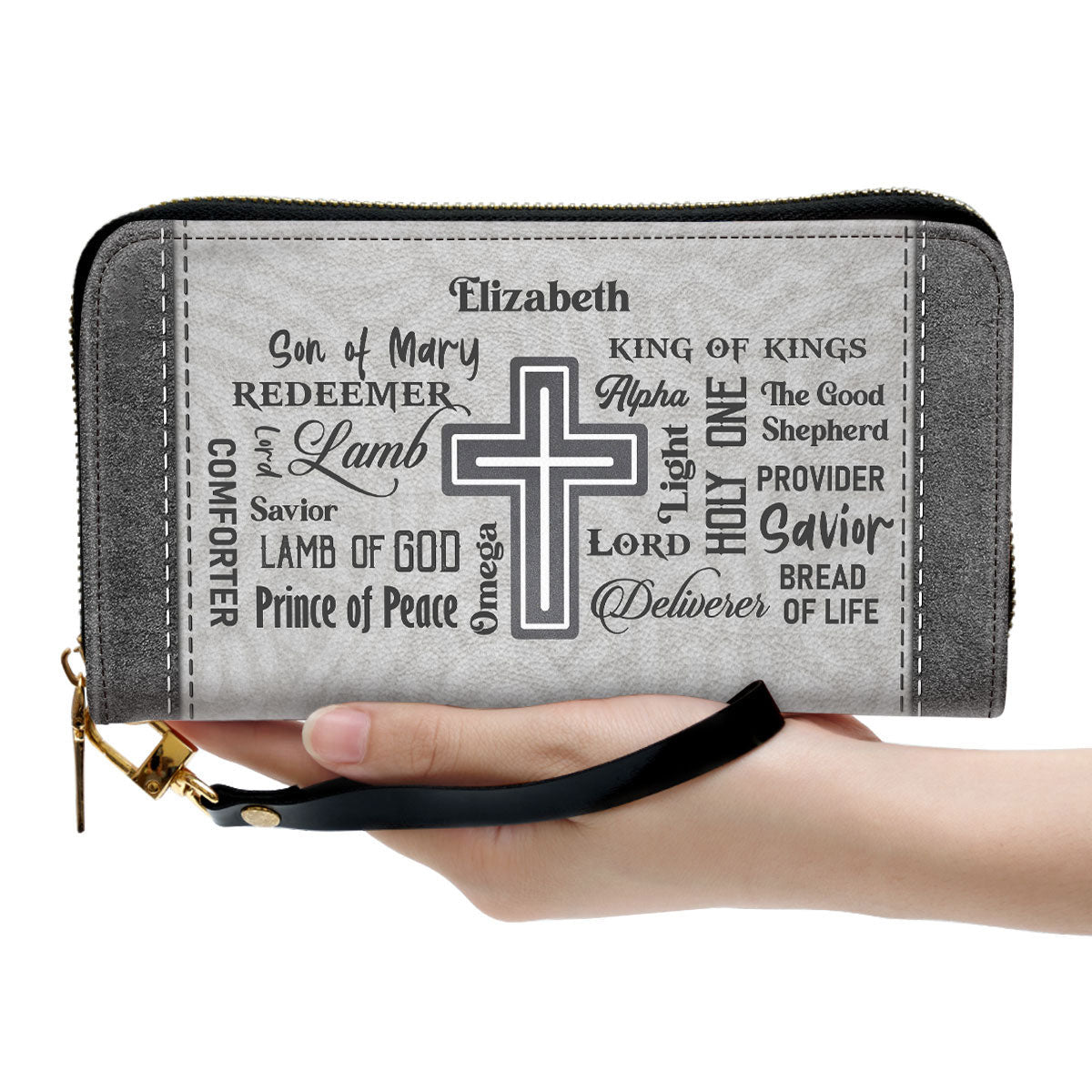 With Wristlet Strap Handle Spiritual Gifts For Women Clutch Purse For Women - Personalized Name - Christian Gifts For Women