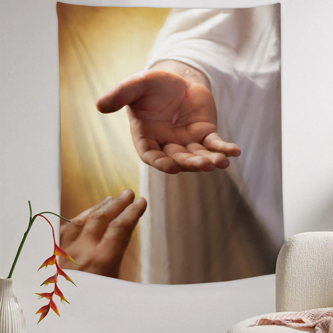Within Our Grasp Tapestry - Jesus Picture - Religious Tapestry - Christian Tapestry Wall Hangings