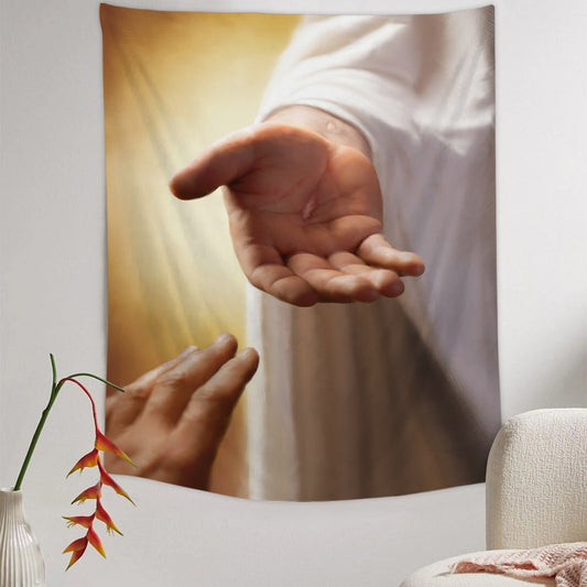 Within Our Grasp Tapestry - Jesus Picture - Religious Tapestry - Christian Tapestry Wall Hangings