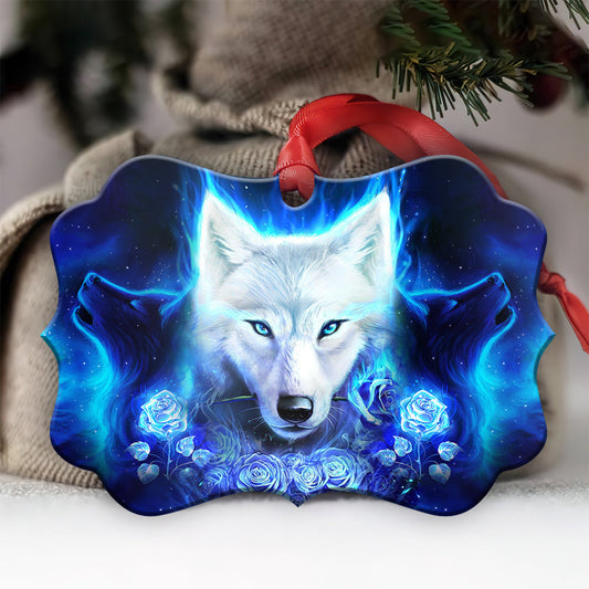 Wolf 4 Metal Ornament - Christmas Ornament - Christmas Gift