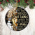 Wolf Native American Ceramic Circle Ornament - Decorative Ornament - Christmas Ornament