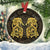 Wolf Viking Ceramic Circle Ornament - Decorative Ornament - Christmas Ornament