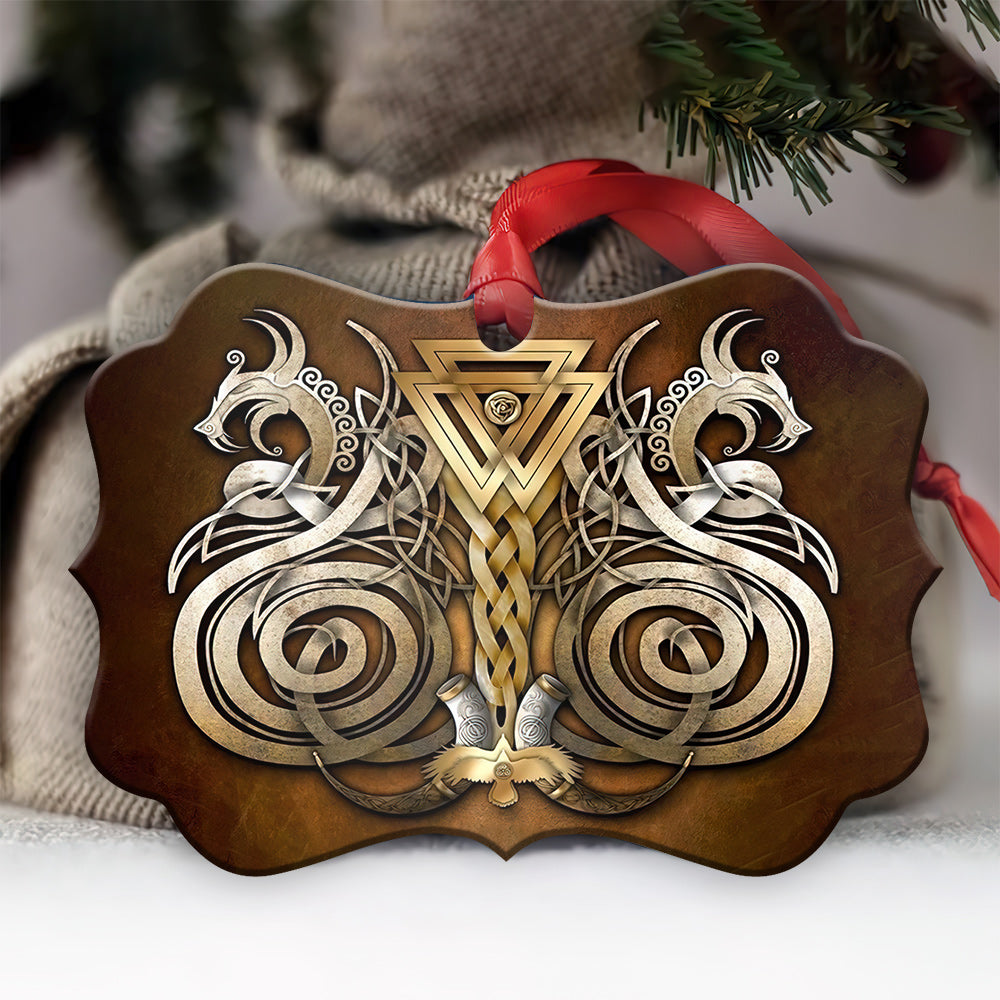 Wolf Viking Metal Ornament - Christmas Ornament - Christmas Gift
