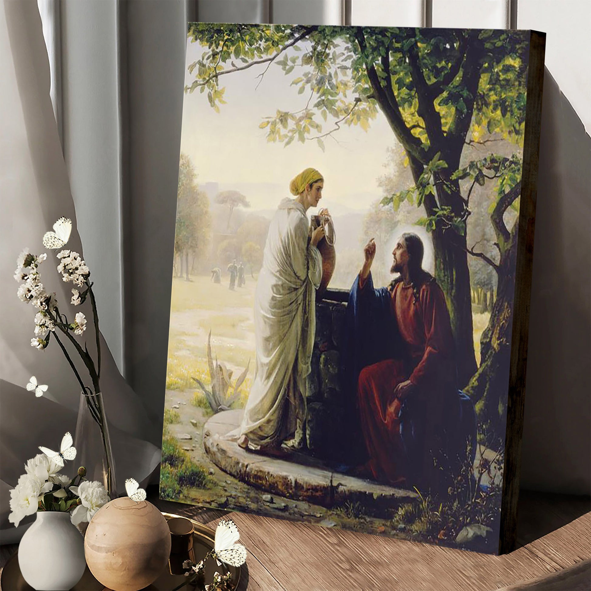 Woman At The Well 1 Canvas Wall Art - Gift For Mom