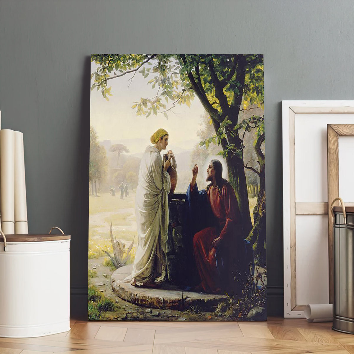 Woman At The Well 1 Canvas Wall Art - Gift For Mom