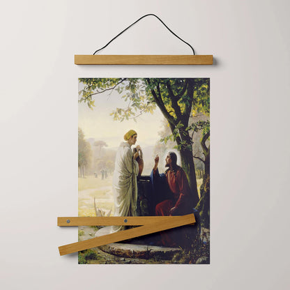 Woman At The Well 1 Hanging Canvas Wall Art - Gift For Mom - Religious Canvas
