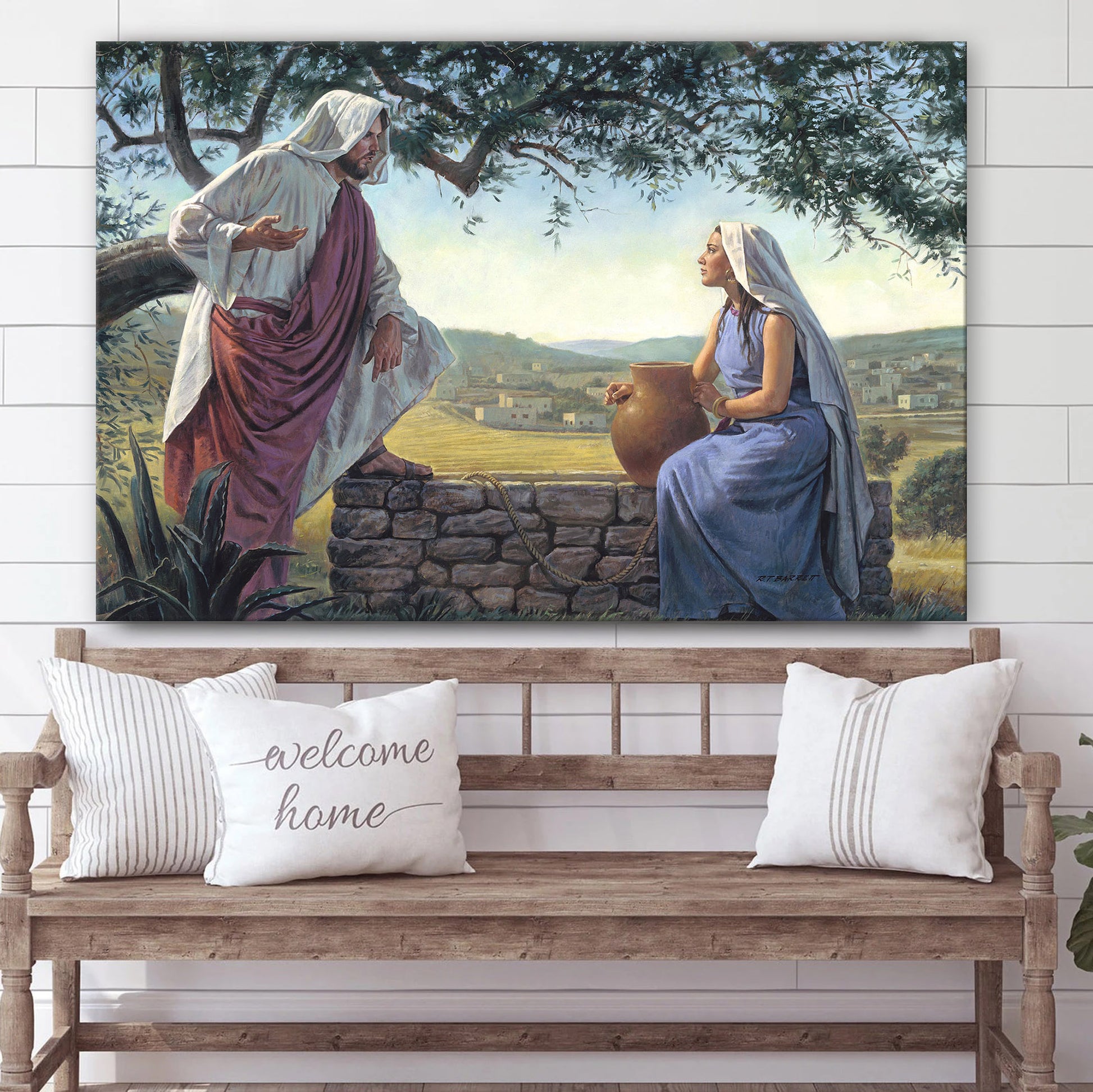 Woman At The Well  Canvas Picture - Jesus Christ Canvas Art - Christian Wall Art