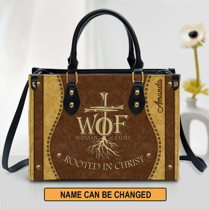 Woman Of Faith Beautiful Personalized Lion Leather Bag For Women - Religious Gifts For Women