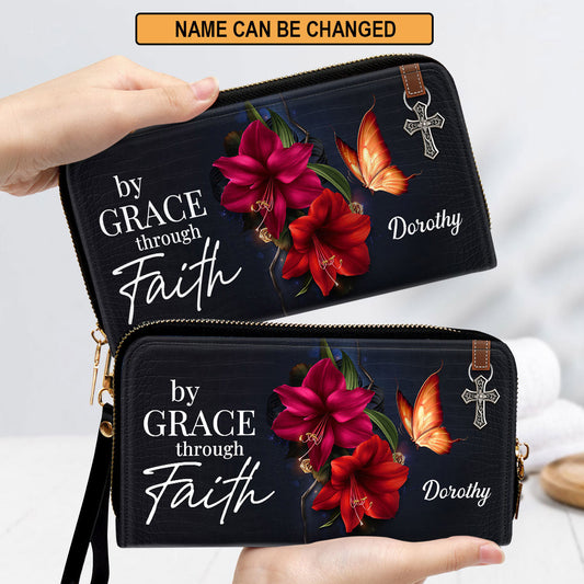 Women Clutch Purse - By Grace Through Faith - Special Personalized Clutch Purse