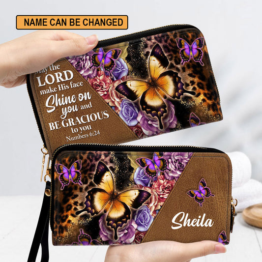 Women Clutch Purse - Christian Inspirational Gifts For Women May The Lord Make His Face Shine On You