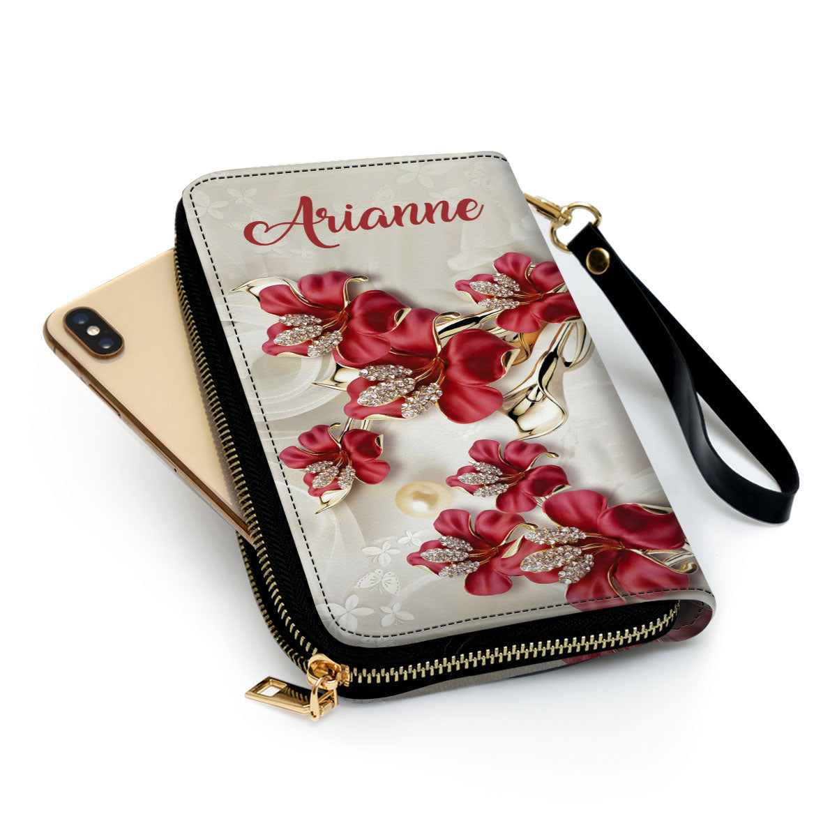 Women Clutch Purse - Elegant Personalized Flower Clutch Purse