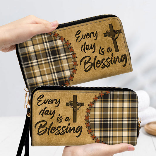 Women Clutch Purse - Every Day Is A Blessing - Lovely Christian Clutch Purse