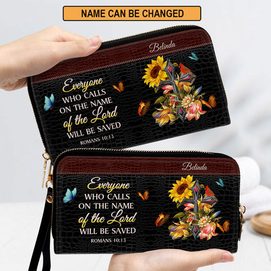 Women Clutch Purse - Everyone Who Calls On The Name Of The Lord Will Be Saved - Special Personalized Clutch Purse