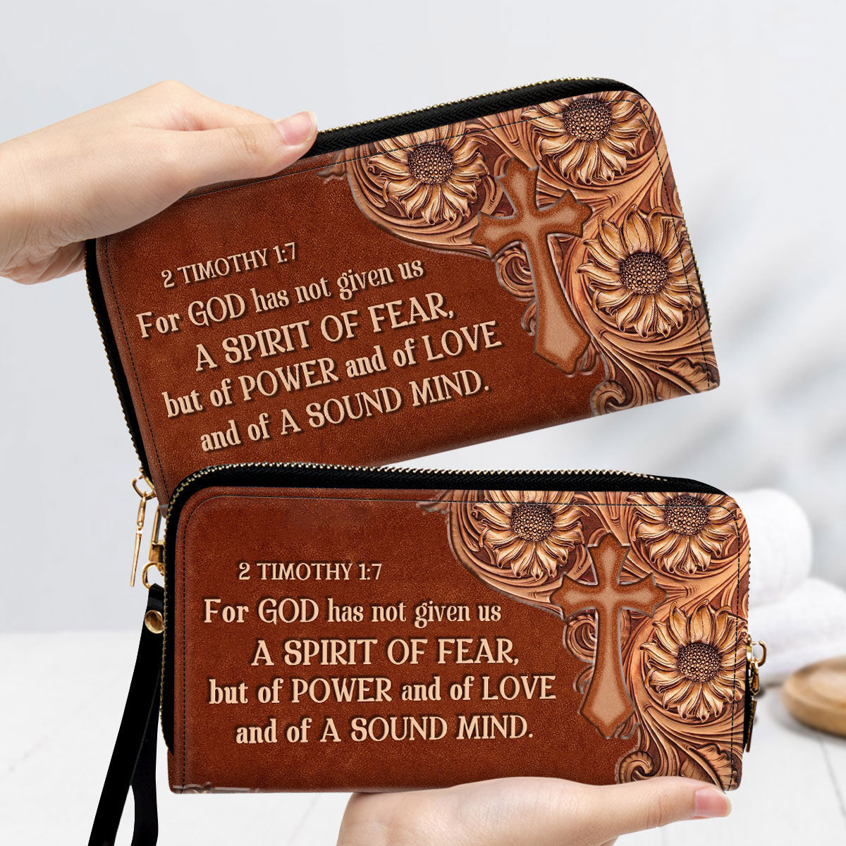 Women Clutch Purse - For God Has Given Us A Spirit Of A Sound Mind - Beautiful Christian Clutch Purse