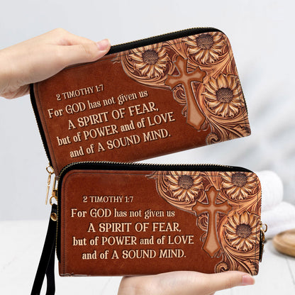 Women Clutch Purse - For God Has Given Us A Spirit Of A Sound Mind - Beautiful Christian Clutch Purse