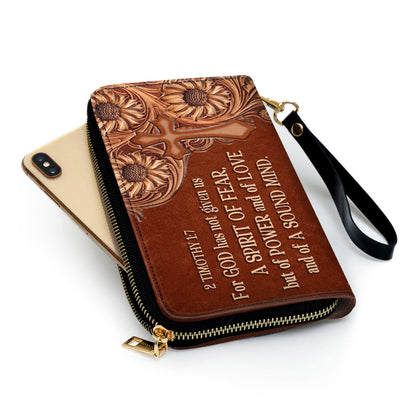 Women Clutch Purse - For God Has Given Us A Spirit Of A Sound Mind - Beautiful Christian Clutch Purse