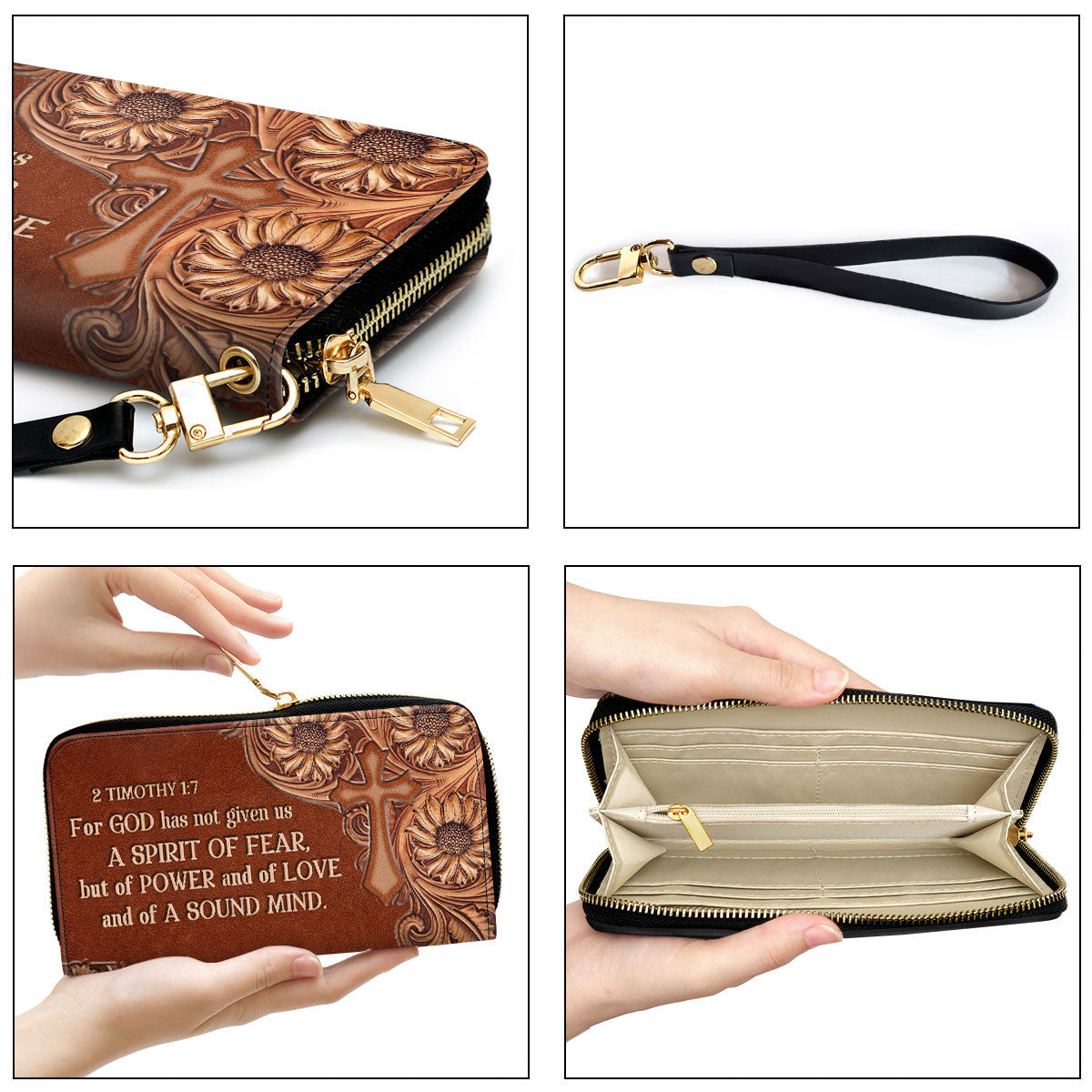 Women Clutch Purse - For God Has Given Us A Spirit Of A Sound Mind - Beautiful Christian Clutch Purse