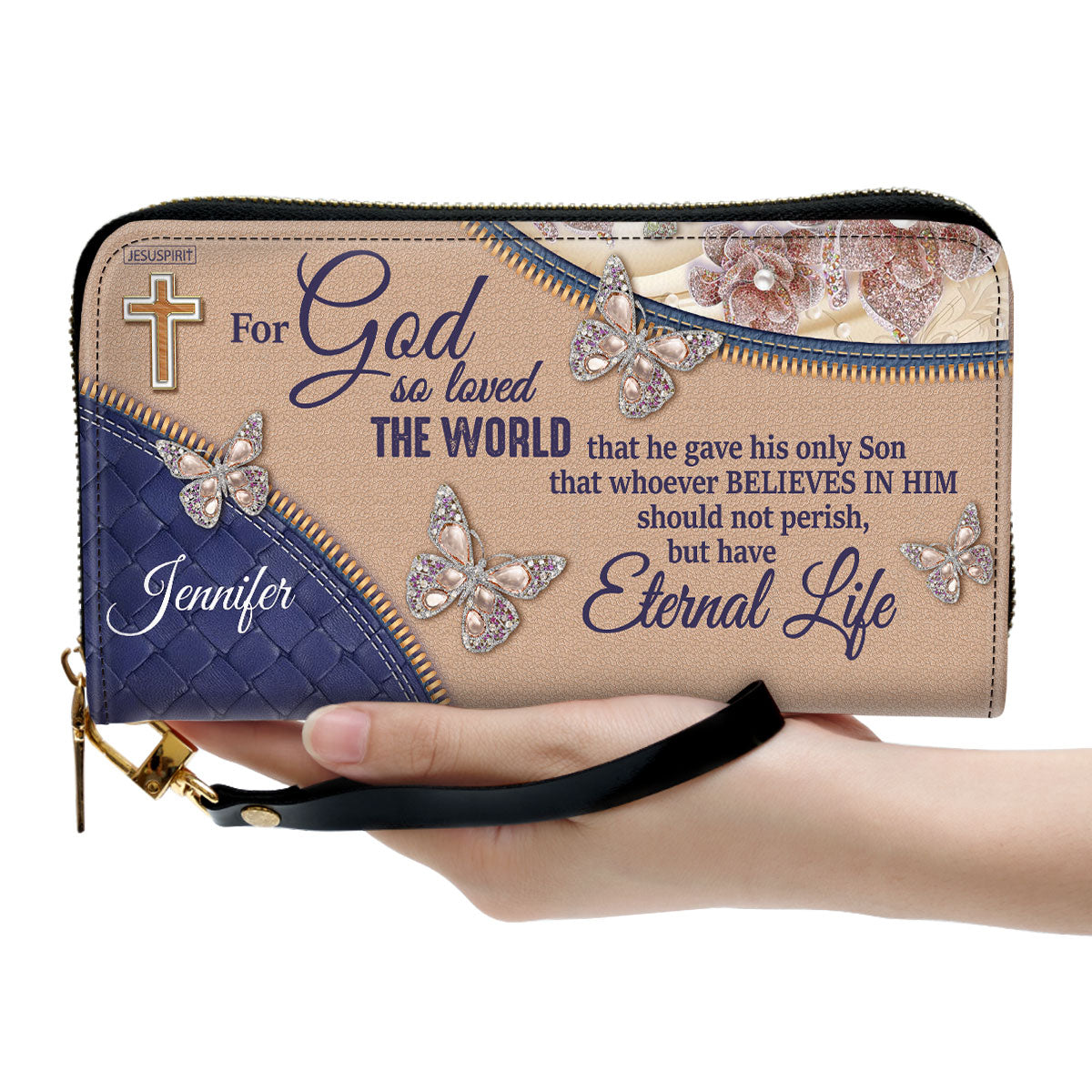Women Clutch Purse - For God So Loved The World - Special Personalized Clutch Purse