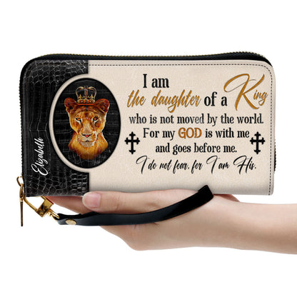 Women Clutch Purse - For My God Is With Me And Goes Before Me - Unique Personalized Cross Clutch Purse