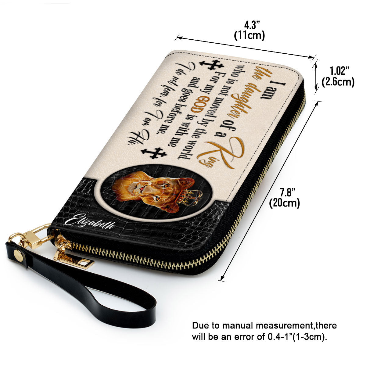 Women Clutch Purse - For My God Is With Me And Goes Before Me - Unique Personalized Cross Clutch Purse