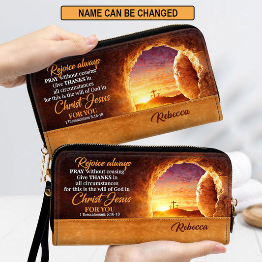 Women Clutch Purse - For This Is The Will Of God In Christ Jesus For You - Awesome Personalized Clutch Purse