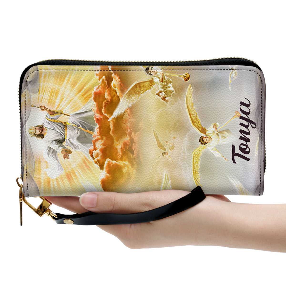 Women Clutch Purse - Forwarding All Issues To Heaven Personalized Jesus Leather Clutch Purse Worship Gift For Christians