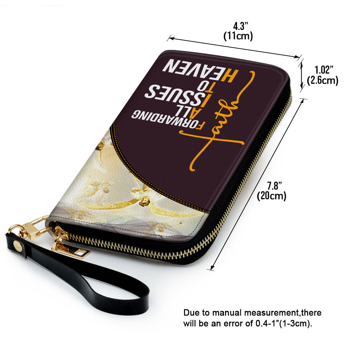 Women Clutch Purse - Forwarding All Issues To Heaven Personalized Jesus Leather Clutch Purse Worship Gift For Christians