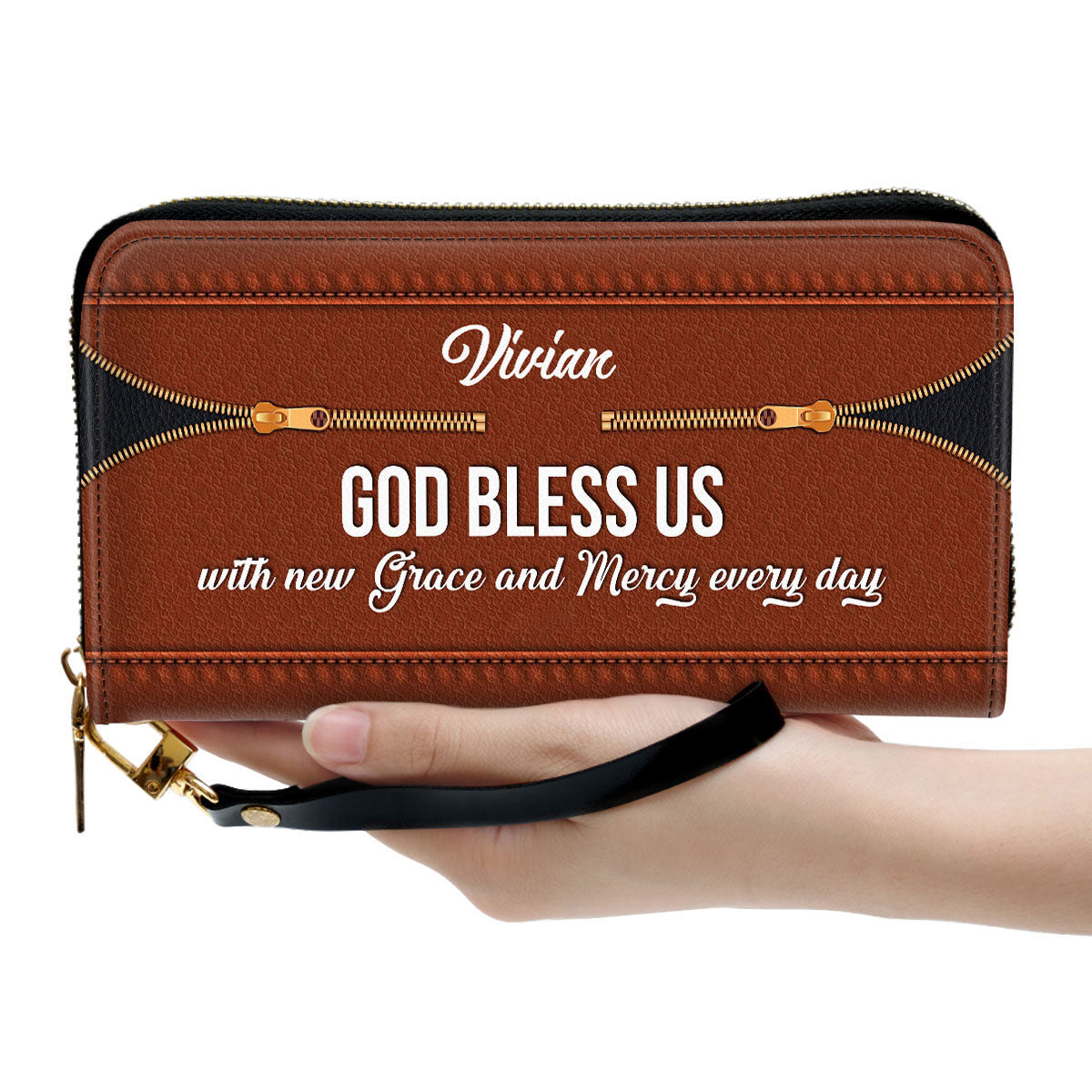 Women Clutch Purse - God Bless Us With New Grace And Meercy - Lovely Personalized Christian Clutch Purse