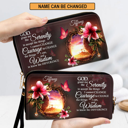 Women Clutch Purse - God, Grant Me The Serenity To Accept The Things I Cannot Change - Special Personalized Clutch Purse