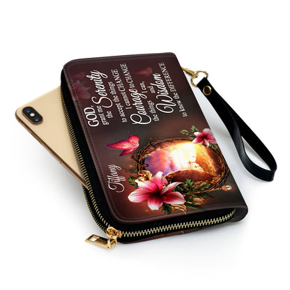 Women Clutch Purse - God, Grant Me The Serenity To Accept The Things I Cannot Change - Special Personalized Clutch Purse