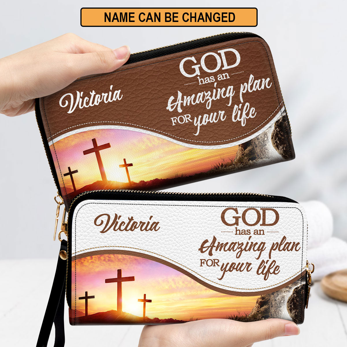 Women Clutch Purse - God Has An Amazing Plan For Your Life - Beautiful Personalized Clutch Purse