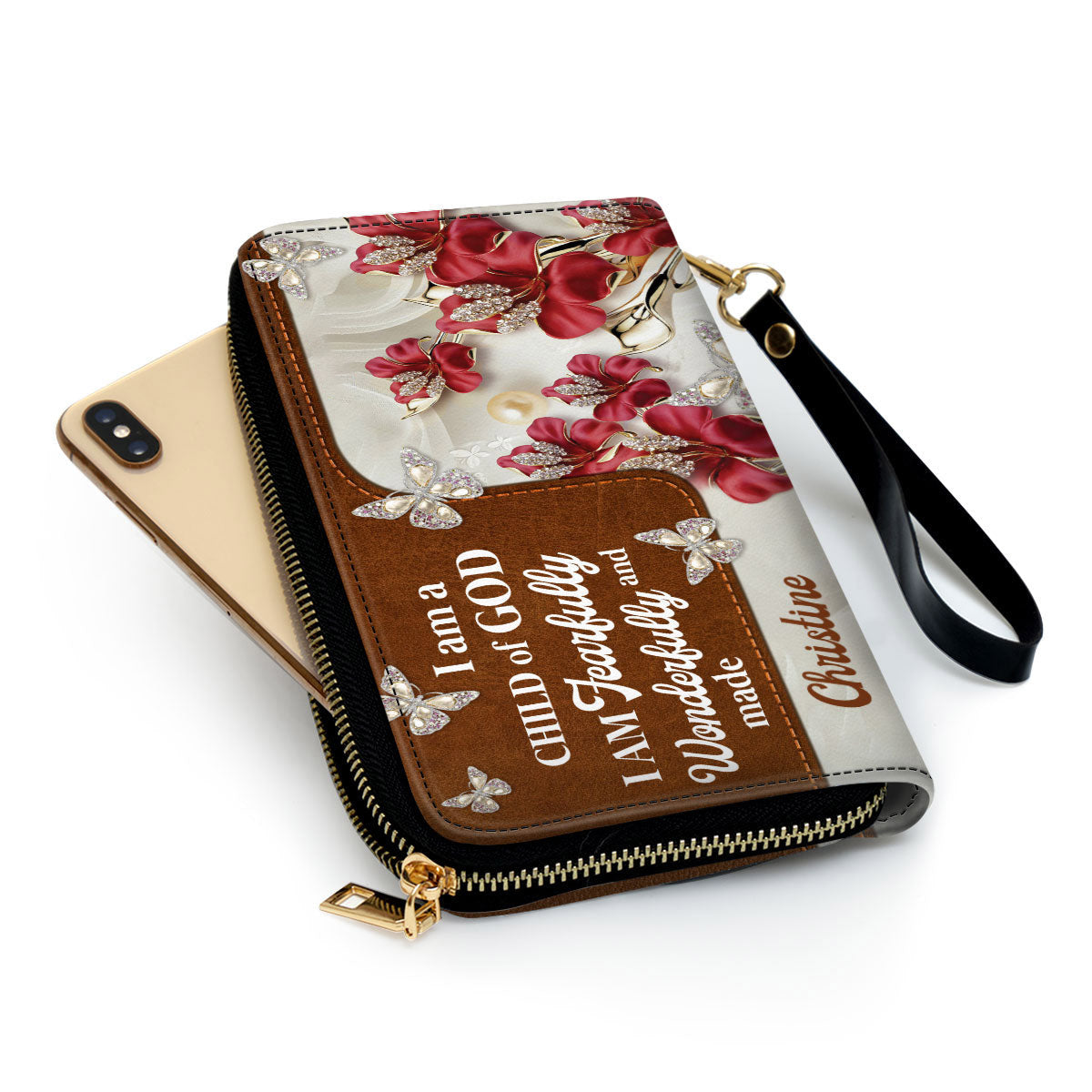 Women Clutch Purse - I Am A Child Of God - Awesome Personalized Butterfly Clutch Purse