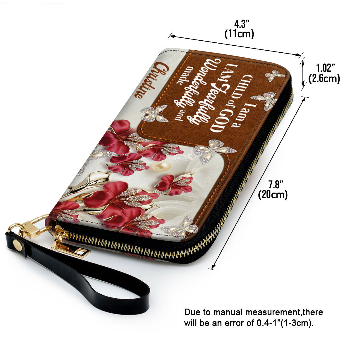 Women Clutch Purse - I Am A Child Of God - Awesome Personalized Butterfly Clutch Purse